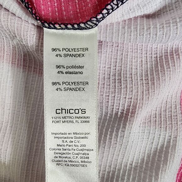 Chico's Easywear Womens Cardigan Size 0 Small Mod Update Tanya 3/4-Sleeve Pink - Picture 7 of 9